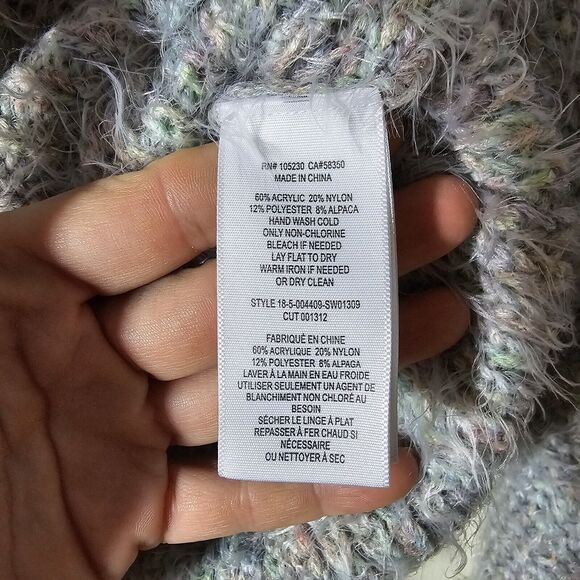 Joie Markita Fuzzy Funnel Neck Balloon Sleeve Pastel Colored Sweater SZ Small - Picture 5 of 8